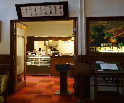 軽井沢 万平ホテル　cafe入り口